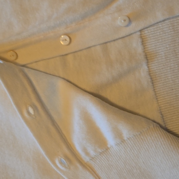 Women's Cream Cardigan Sweater from Downeast. - Picture 4 of 4